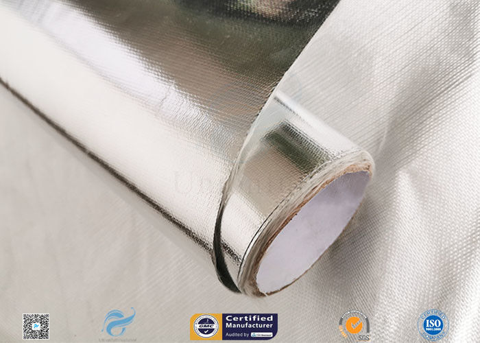 Heat Insulation 0.43mm Thick Aluminium Foil Coated Fiberglass Fabric