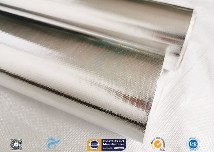 Heat Insulation 0.43mm Thick Aluminium Foil Coated Fiberglass Fabric