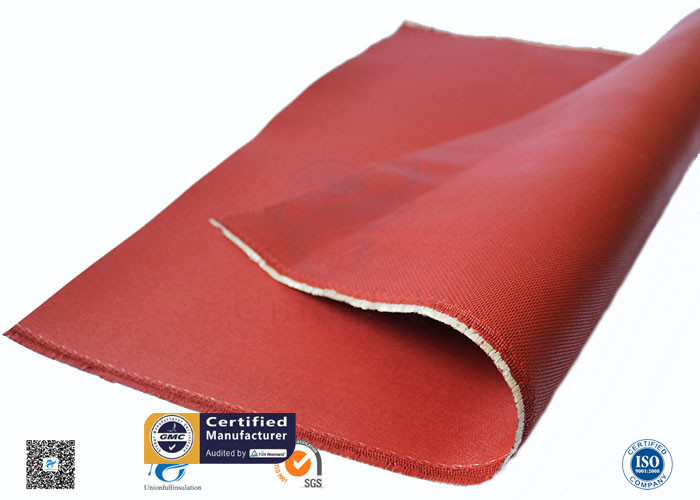 Heat Resistant Red Silicone Coated Fiberglass Cloth Double Sides 1.3mm