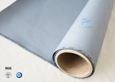 510g Waterproof  260℃ Heat Resistant Gray Silicone Coated Fiberglass Fabric 0.45mm